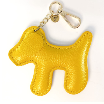 Trixi Gronau Bag Charm Taschenanhaenger Doggy xl Leder gelb